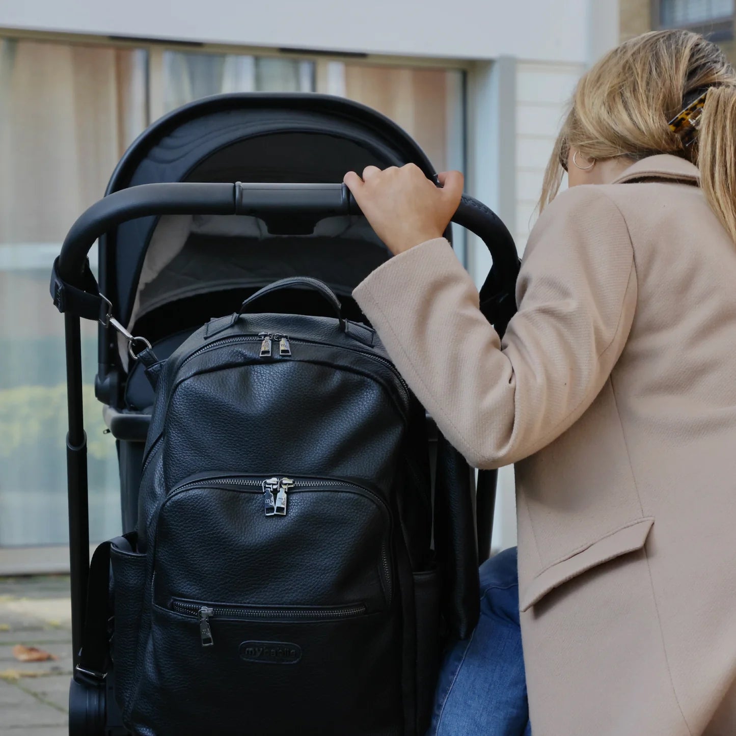 My Babiie Backpack Pro Changing Bag - Black / Gunmetal