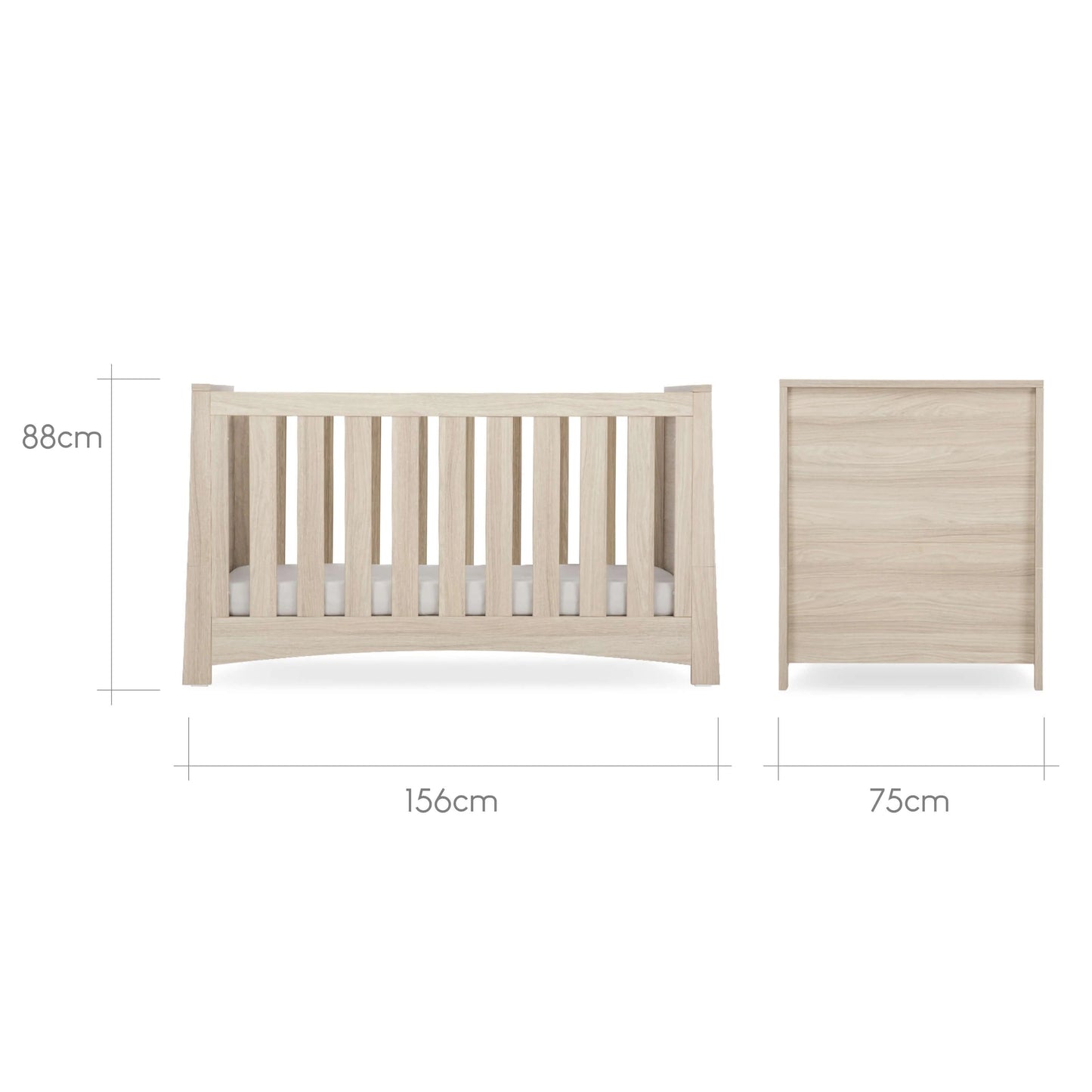 Isla 3 Piece Nursery Furniture Set - Ash