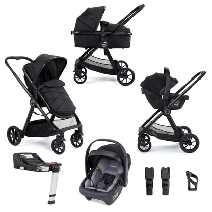 Babymore Mimi Travel System Coco i-Size Car Seat with Isofix Base – Black