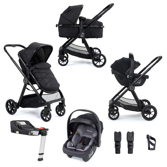 Babymore Mimi Travel System Coco i-Size Car Seat with Isofix Base – Black