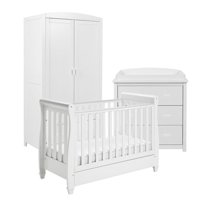 Eva 3 Piece Nursery Furniture Set – White