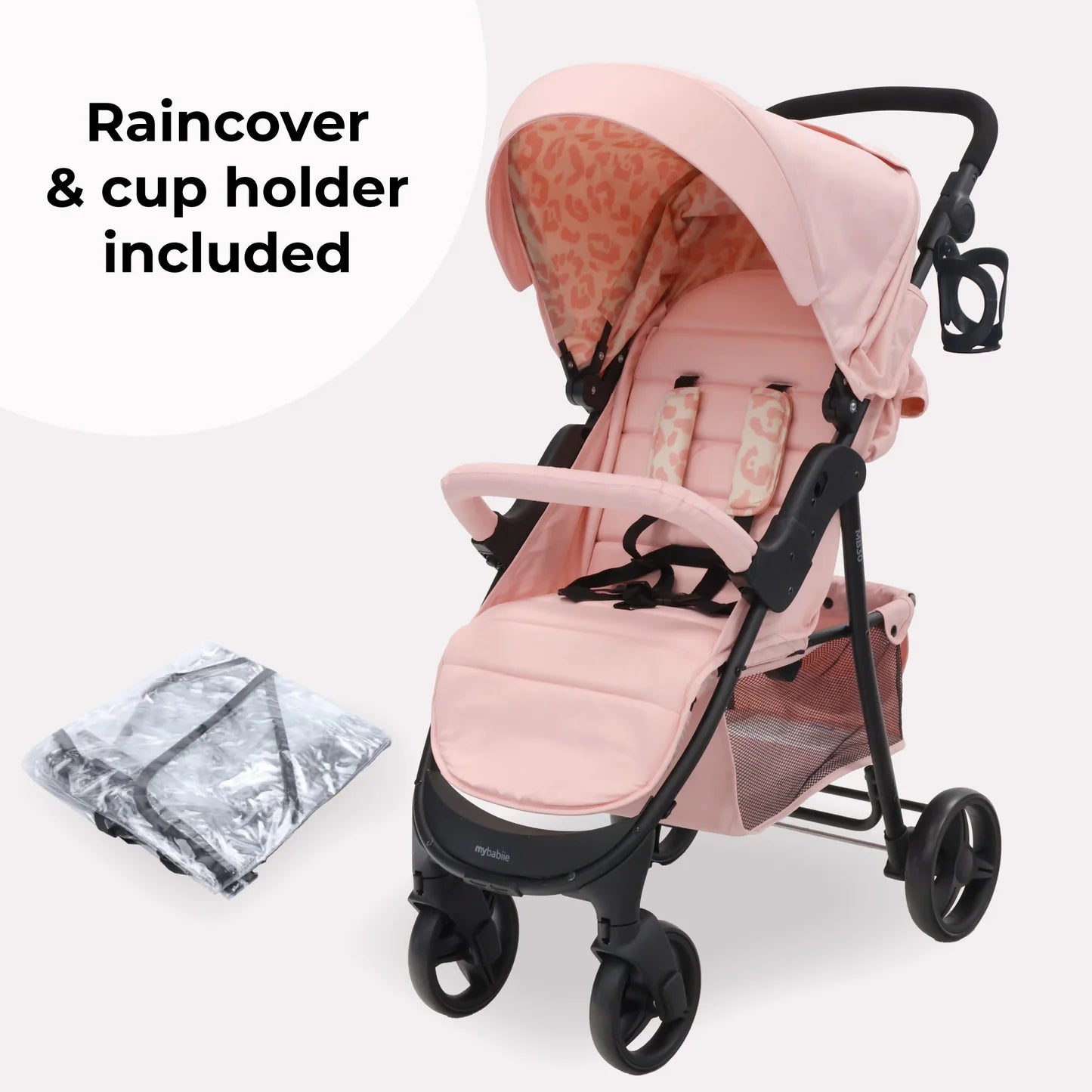 My Babiie MB30 Plus Pushchair - Pink Leopard