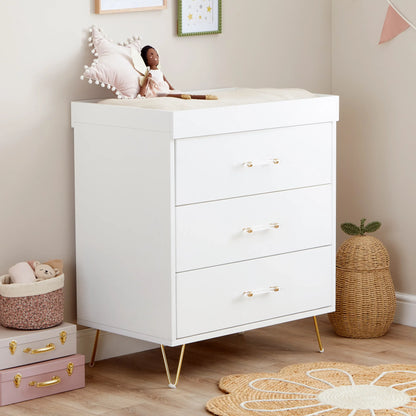 Babymore Kimi XL Acrylic 3 Piece Nursery Furniture Set
