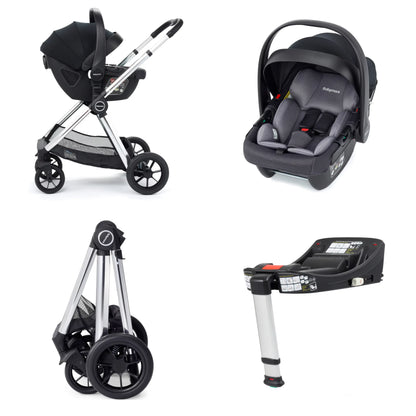 Babymore Memore V2 Travel System Coco with Base – Chrome