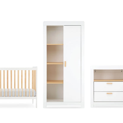 Nola Signature 3 Piece Nursery Furniture Set - White & Natural