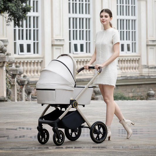 Babymore Kai Pram Pushchair – Sandstone