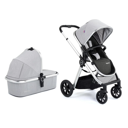 Babymore Memore V2 Travel System Coco with Base – Silver