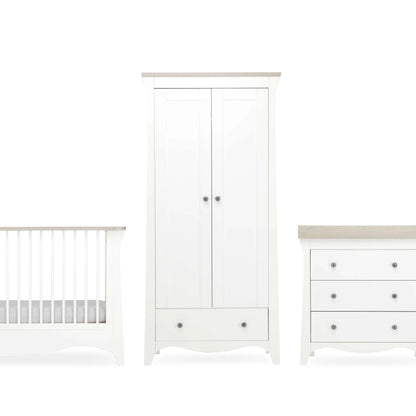 Clara 3 Piece Nursery Furniture Set - White & Ash