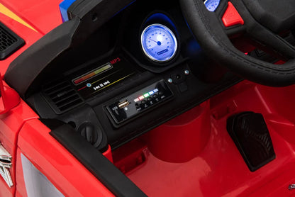 Kids Ride on Fire Truck 12v with Parental Remote Flashing Lights and Siren