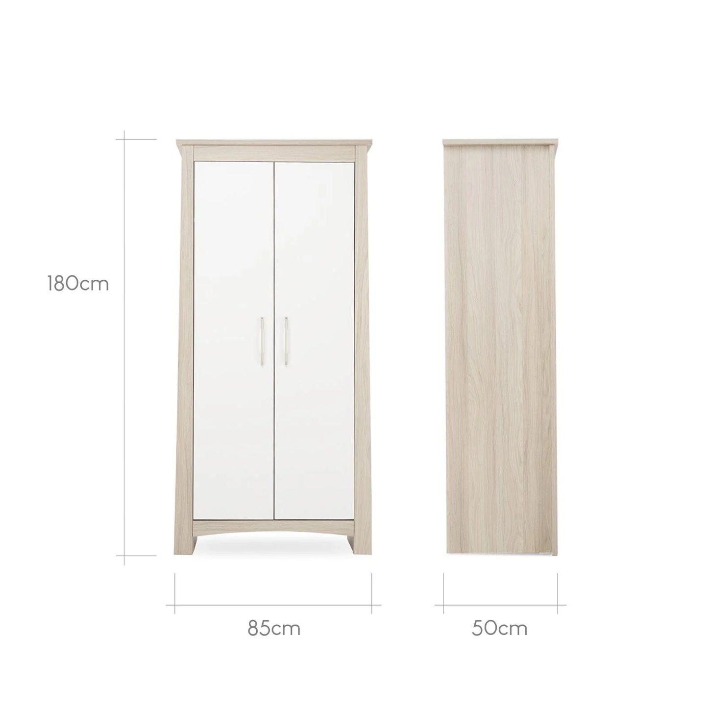 Lana 3 Piece Nursery Furniture Set - Ash & White