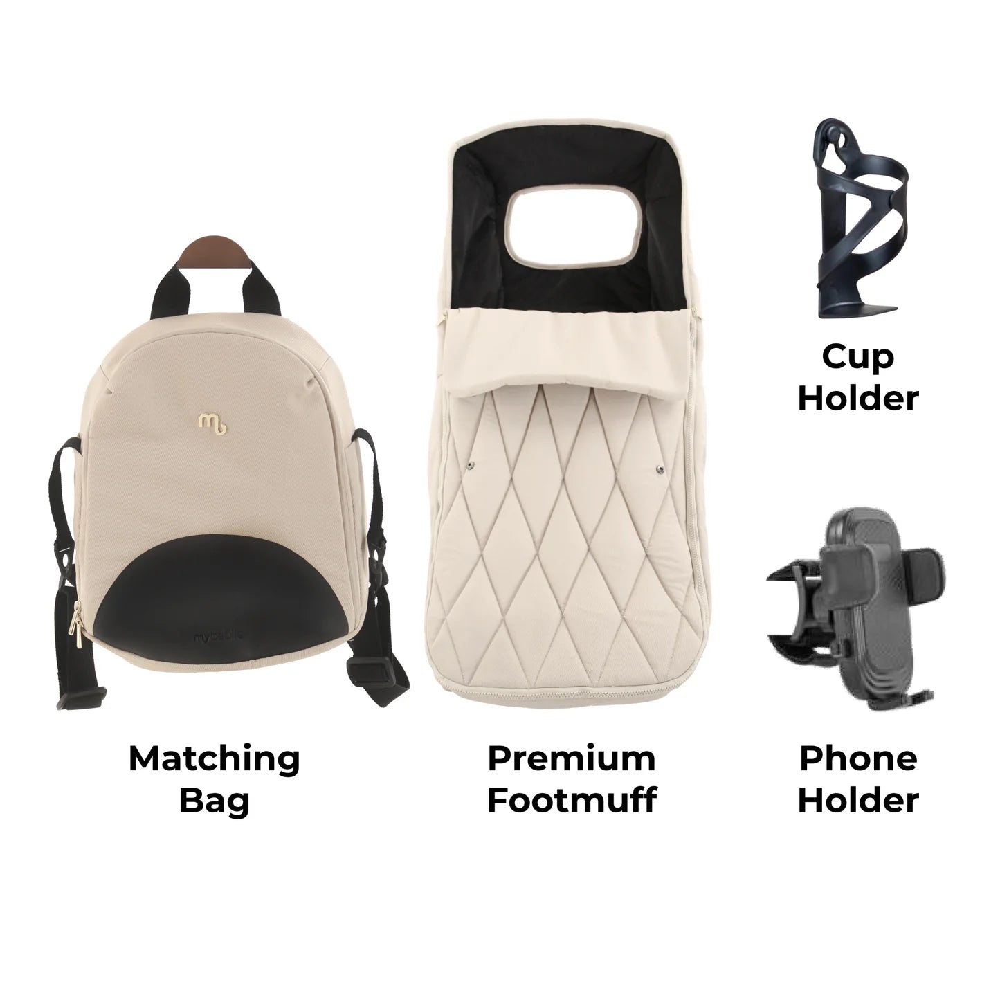 My Babiie MB450 LUXE 3-in-1 Travel System with Rotating Car Seat + Toddler Seat + Base - Feather