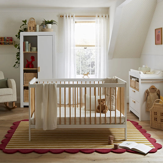 Nola Signature 3 Piece Nursery Furniture Set - White & Natural