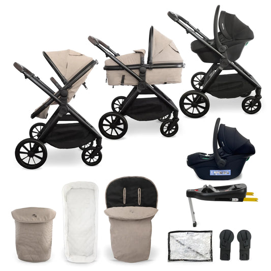 My Babiie MB220 3-in-1 Travel System with Base - Mink