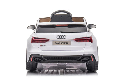 Audi RS6 Kids Ride on Sports Car with MP4 TV - White