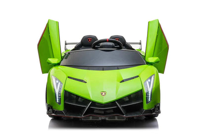 Kids Lamborghini Veneno 24v Electric Ride-on Car with Parent Remote - Green