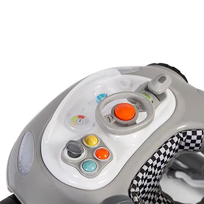 Baby Go Round Race Sporty Car Electronic Walker - Grey