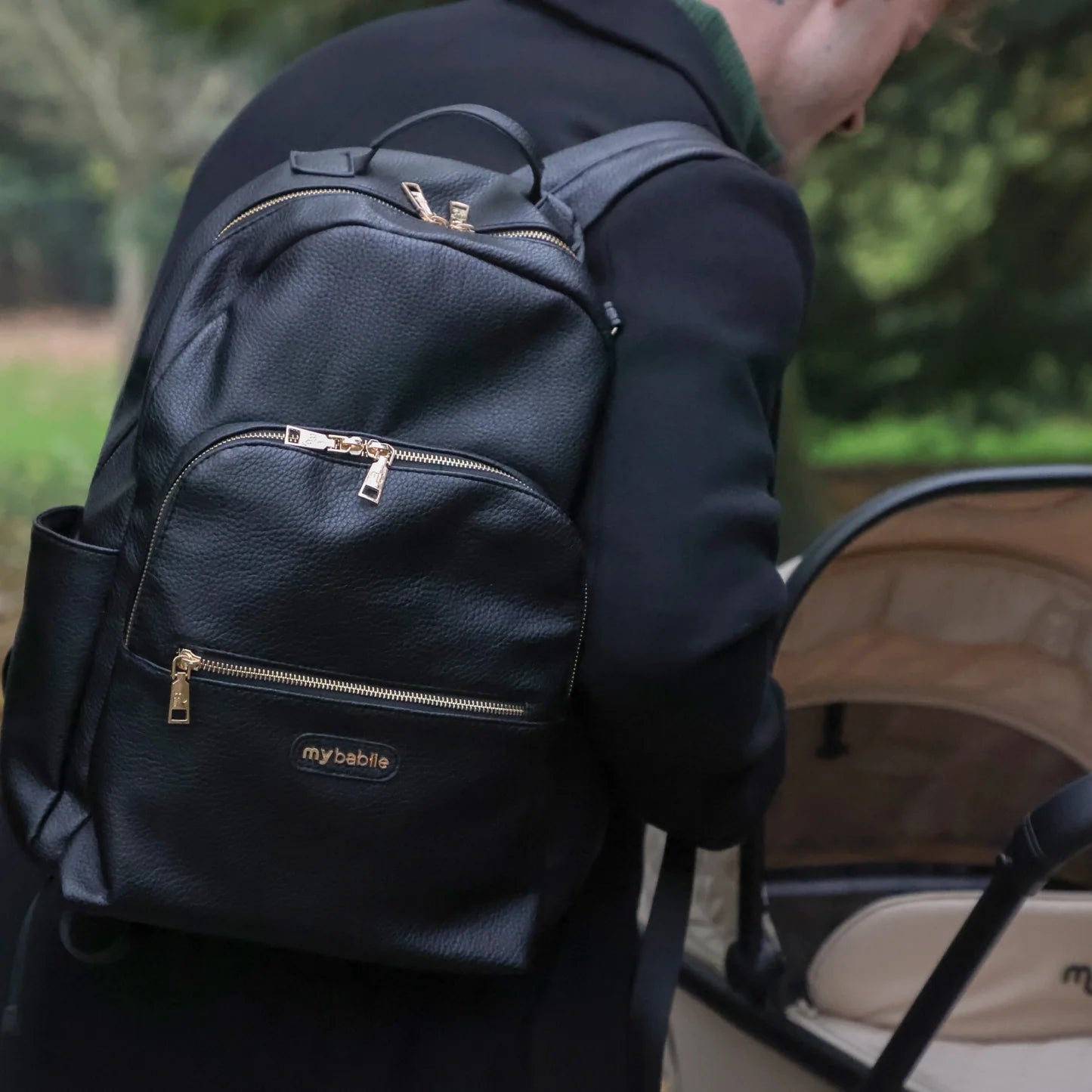 My Babiie Backpack Pro Changing Bag - Black / Gold
