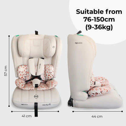 My Babiie MBCS50 Toddler to Booster R129 Car Seat - Pink Leopard