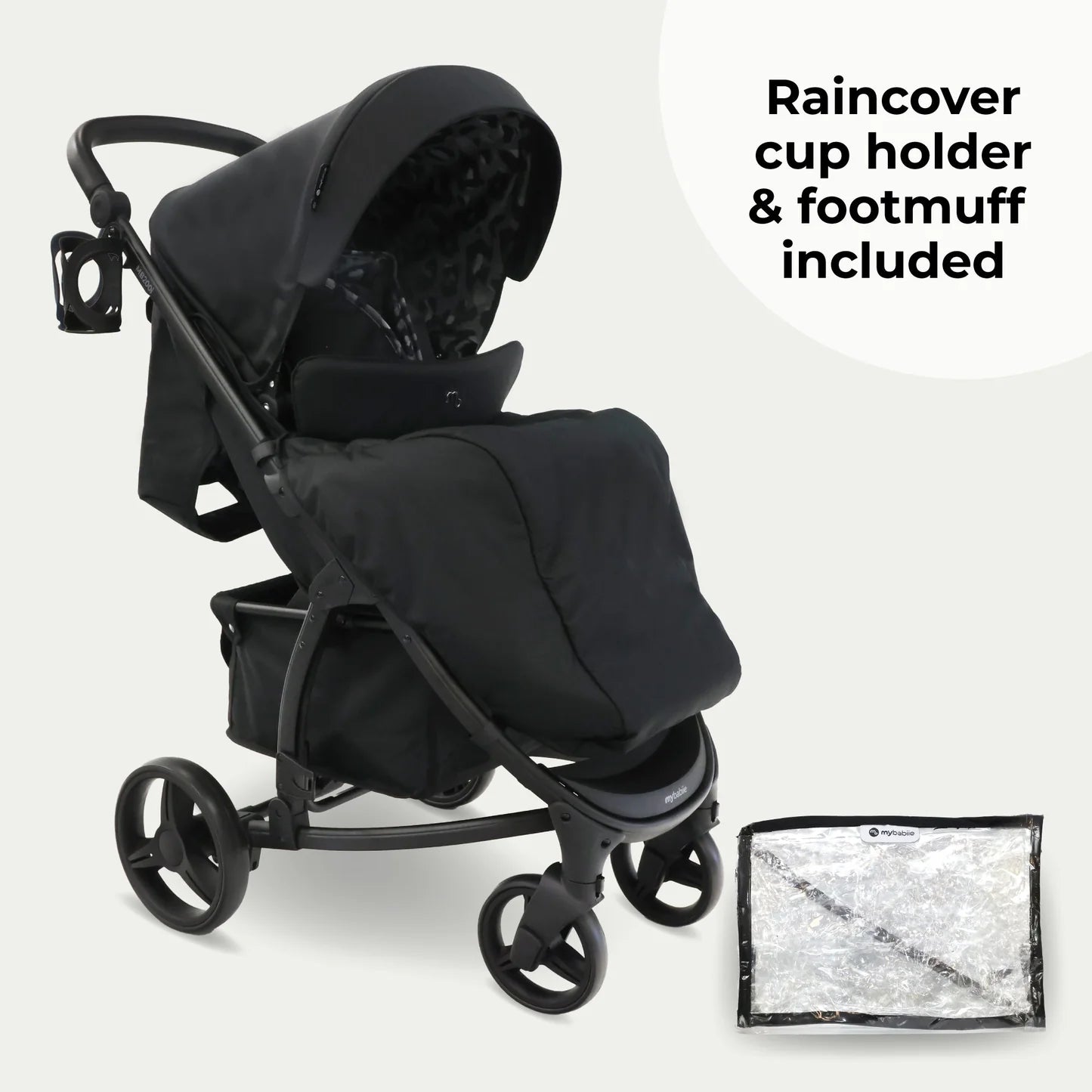 My Babiie MB200i 3-in-1 Travel System with i-Size Car Seat - Black Leopard