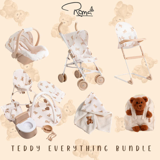 Roma Teddy First Dolls Pram Bundle
