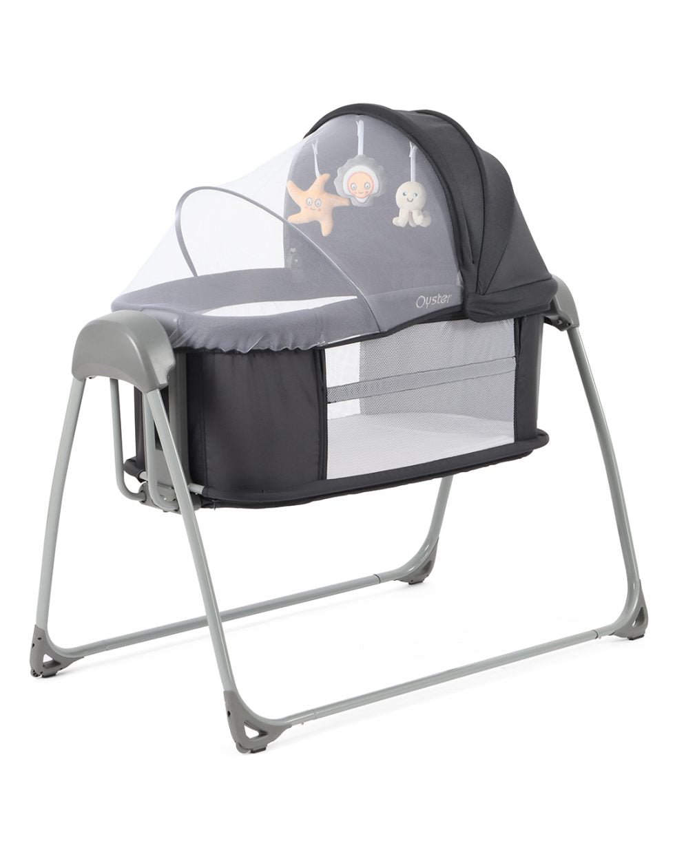 Oyster Swinging Crib - Carbonite