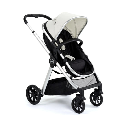 Babymore Mimi Travel System Pecan i-Size Car Seat with Isofix Base – Silver