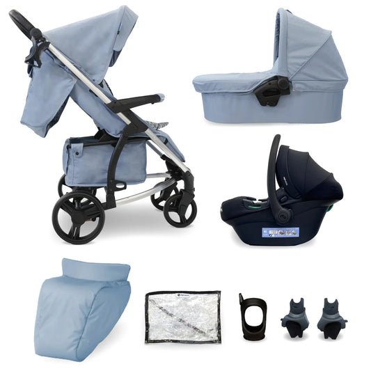My Babiie MB200i 3-in-1 Travel System with i-Size Car Seat - Blue Plaid