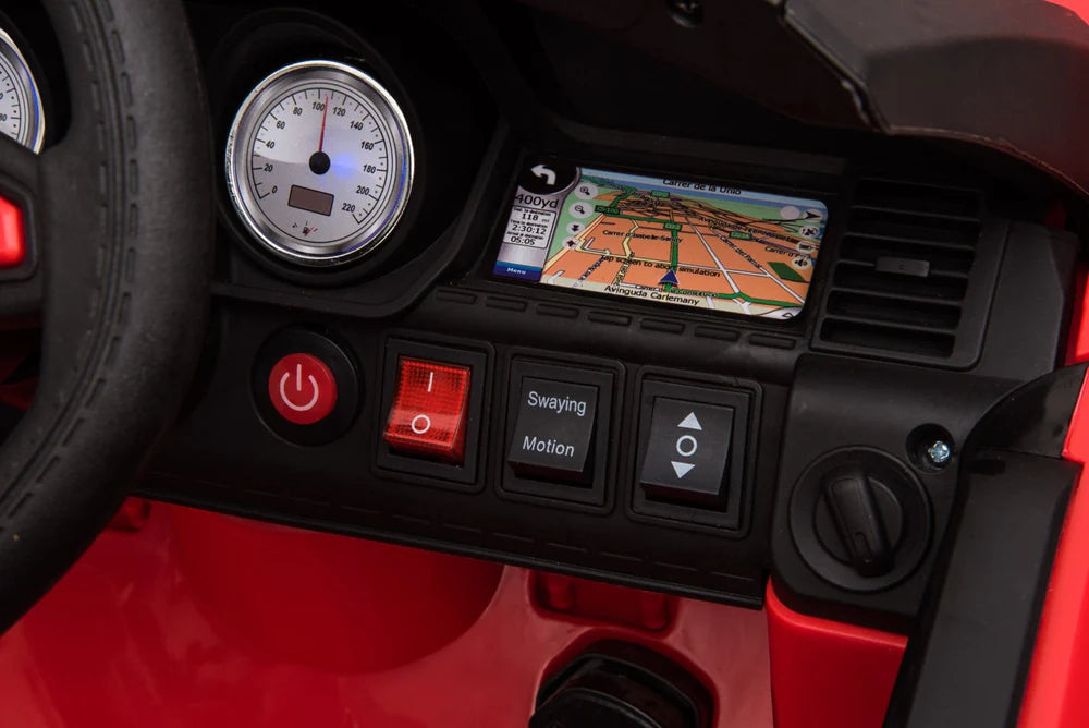 Kids Ride on Fire Truck 12v with Parental Remote Flashing Lights and Siren