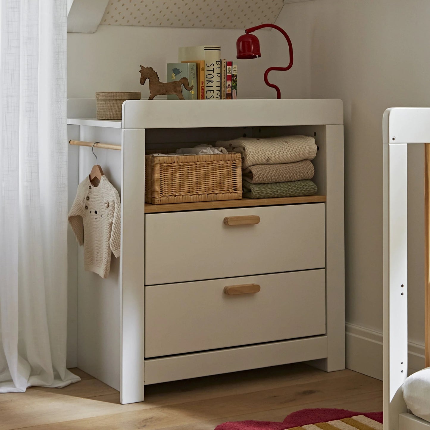 Nola Signature 3 Piece Nursery Furniture Set - White & Natural