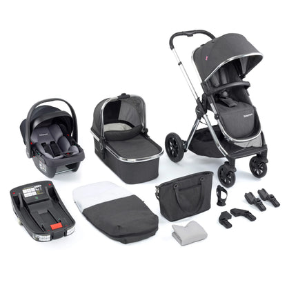 Babymore Memore V2 Travel System Coco with Base – Chrome
