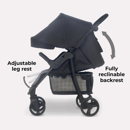 My Babiie MB30 Plus Pushchair - Black / Grey