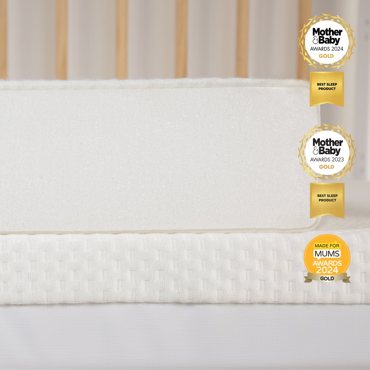 Lullaby Hypo-Allergenic Bamboo Foam Cot Bed Mattress 140 x 70cm
