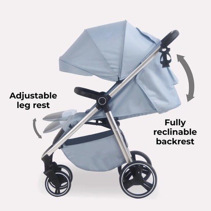 My Babiie MB160 Plus Pushchair - Blue Plaid