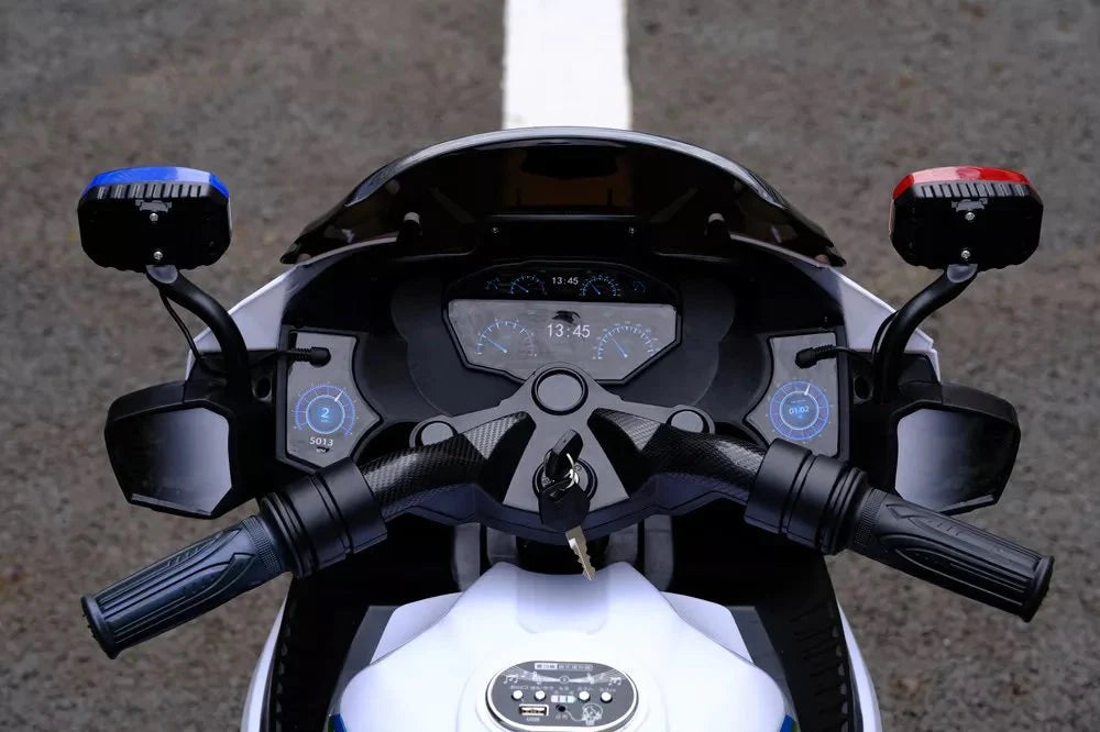 Ride On Electric Police Bike 12v with Loud Speaker