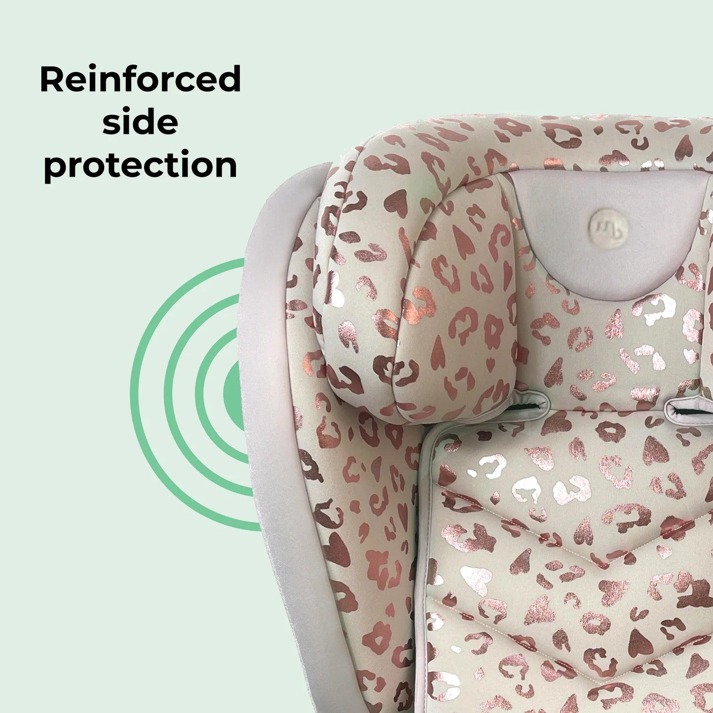 My Babiie MBCS23 High-Back Booster Lite R129 Car Seat - Blush Leopard