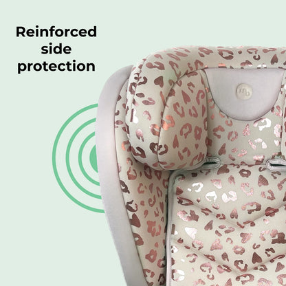 My Babiie MBCS23 High-Back Booster Lite R129 Car Seat - Blush Leopard