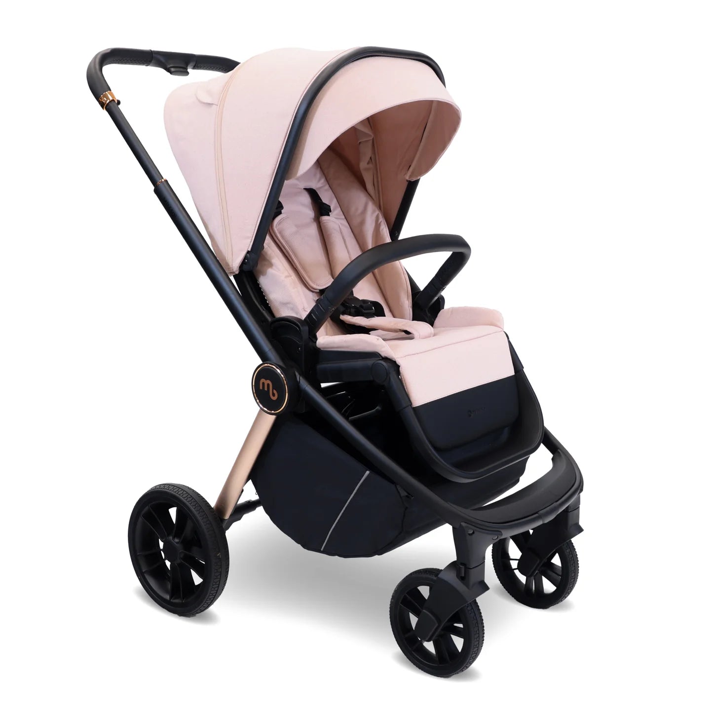My Babiie MB450i 3-in-1 Travel System with Rotating Car Seat + Base - Pastel Pink