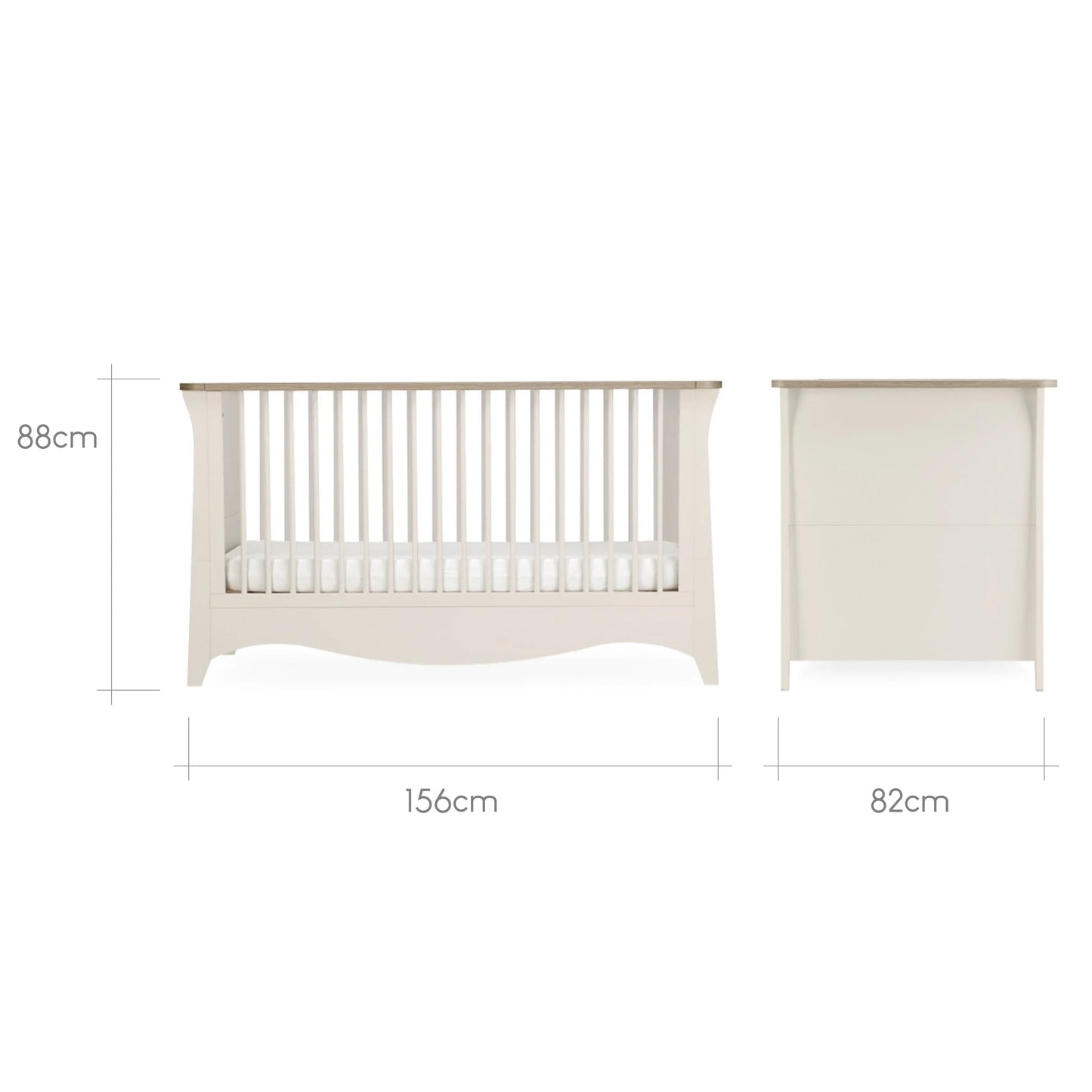 Clara 3 Piece Nursery Furniture Set - Cashmere & Ash