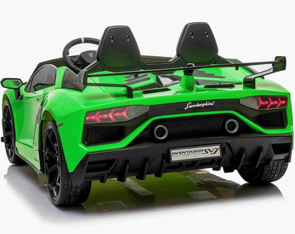 Kids Lamborghini 2 Seater Drift Car SVJ 24V Aventador - Green