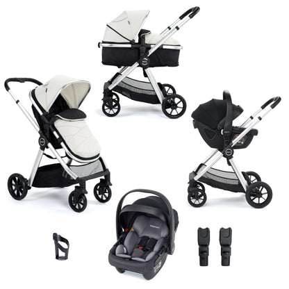 Babymore Mimi Travel System Coco i-Size Car Seat – Silver