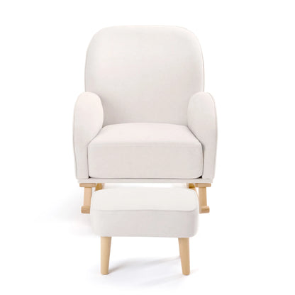 Babymore Freya Nursing Chair with Footstool – Cream