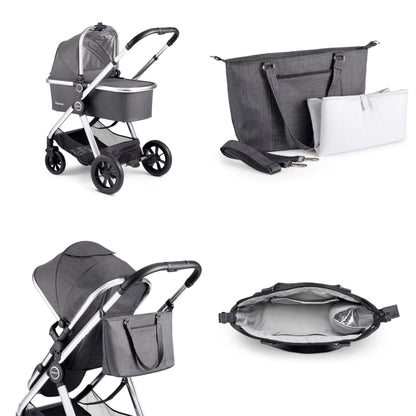 Babymore Memore V2 Travel System Coco with Base – Chrome