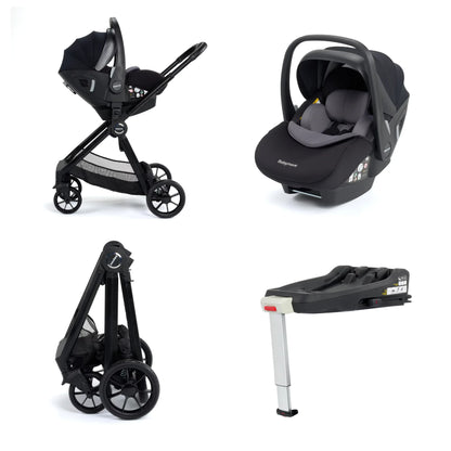 Babymore Mimi Travel System Pecan i-Size Car Seat with Isofix Base – Black