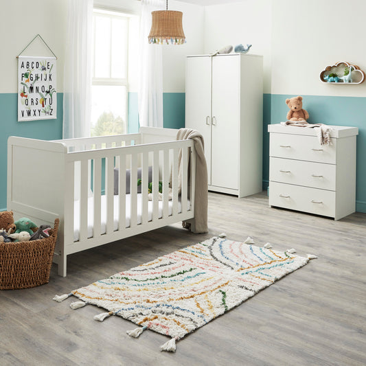 Caro 3 Piece Nursery Furniture Set – White Wash