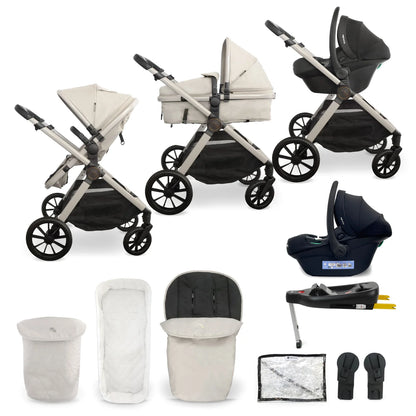 My Babiie MB220 3-in-1 Travel System with Base - Ivory