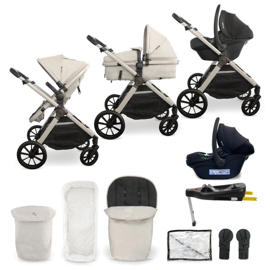 My Babiie MB220 3-in-1 Travel System with Base - Ivory
