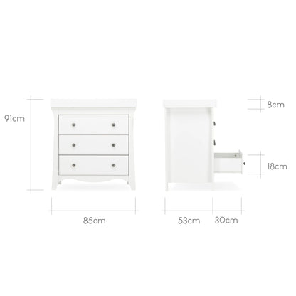 Clara 3 Piece Nursery Furniture Set - White