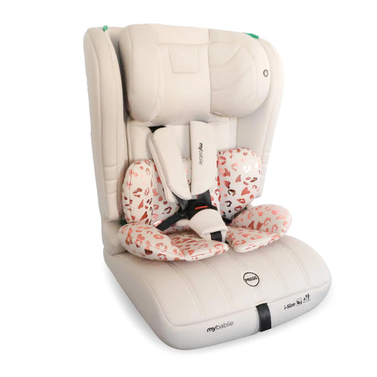 My Babiie MBCS50 Toddler to Booster R129 Car Seat - Pink Leopard