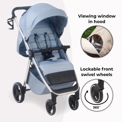 My Babiie MB160 Plus Pushchair - Blue Plaid