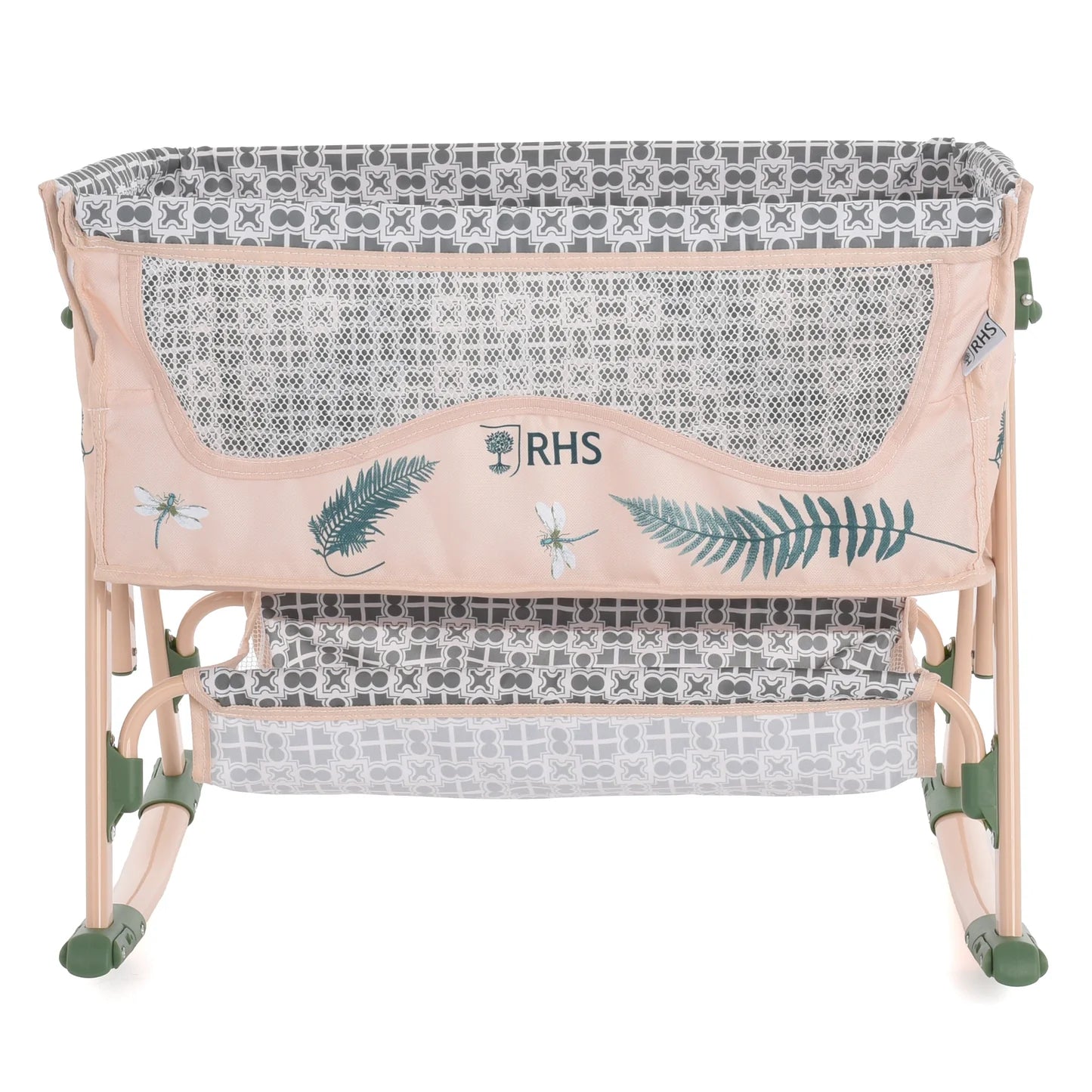 Roma RHS Bedside Crib - Fern